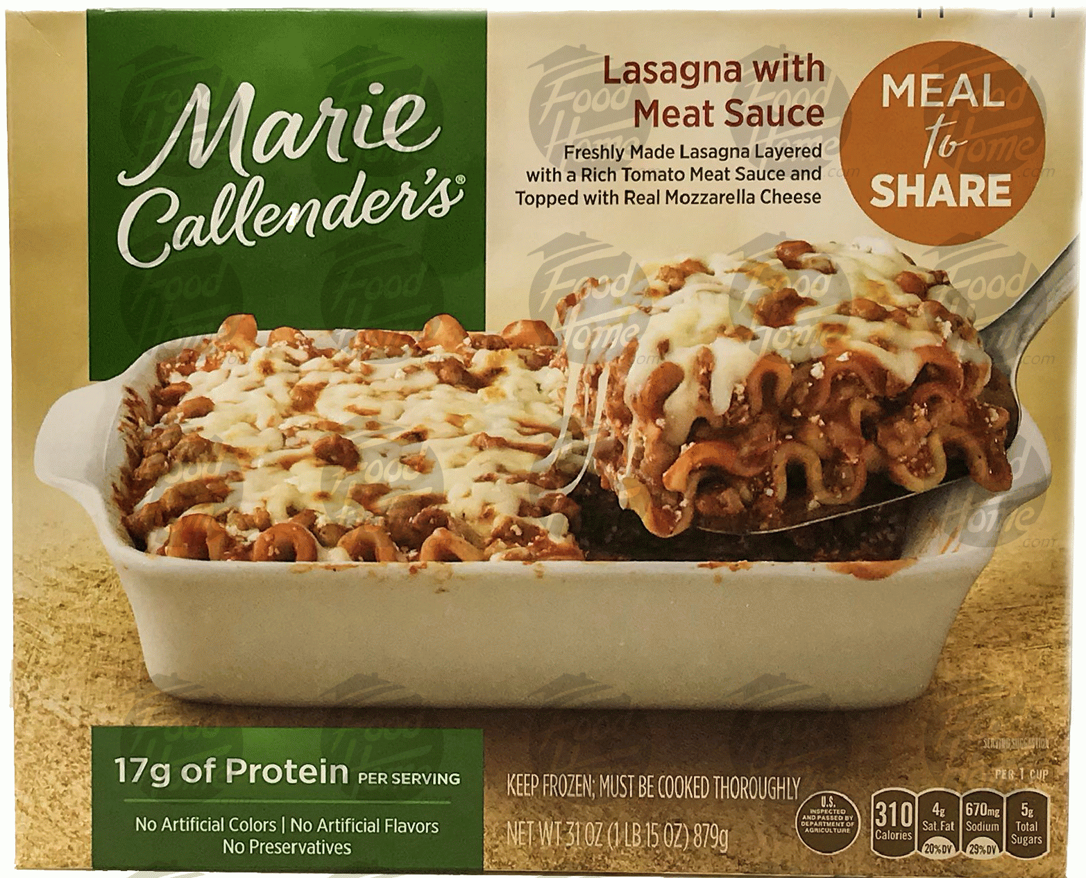 Marie Callender's Meal to Share lasagna with meat sauce, frozen entree Full-Size Picture